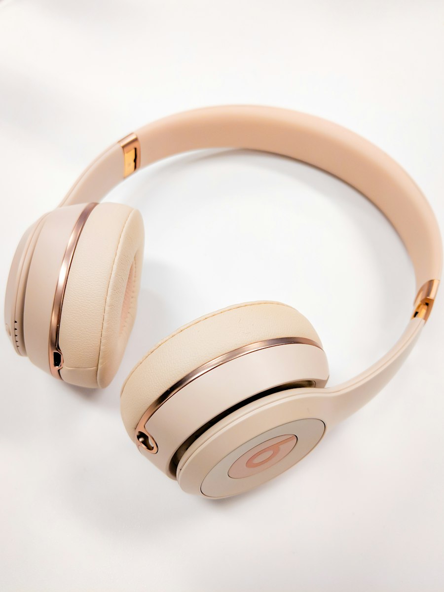 Studio headphones on a clean desk